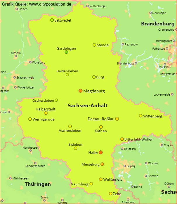 Sachsen-Anhalt  Städte die zuerst belegt werden!