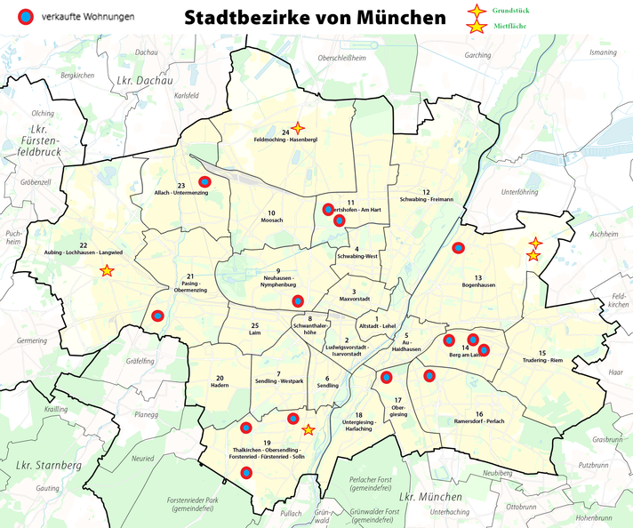 Stadtbezirke München  PORT Real Estate GmbH